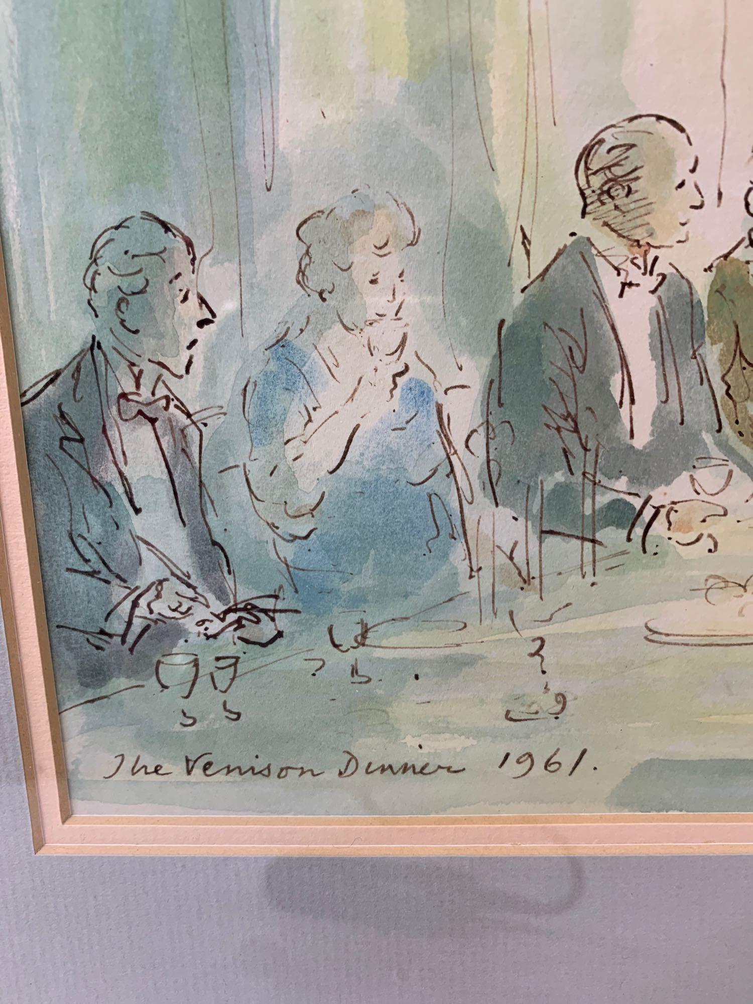 John Verney (1913-1993), 'The Venison Dinner', watercolour, signed lower right, titled and dated - Bild 2 aus 4