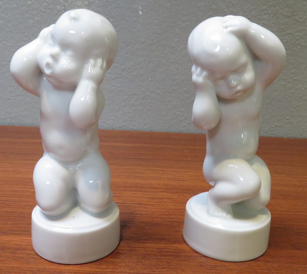 A set of four Bing and Grondahl figures from the “Aches” series, along with a set of four “Sea - Bild 9 aus 12