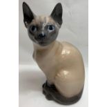 A Royal Copenhagen model of a Siamese cat