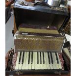 Scarlatti paino accordion in pink marbled case, some wear