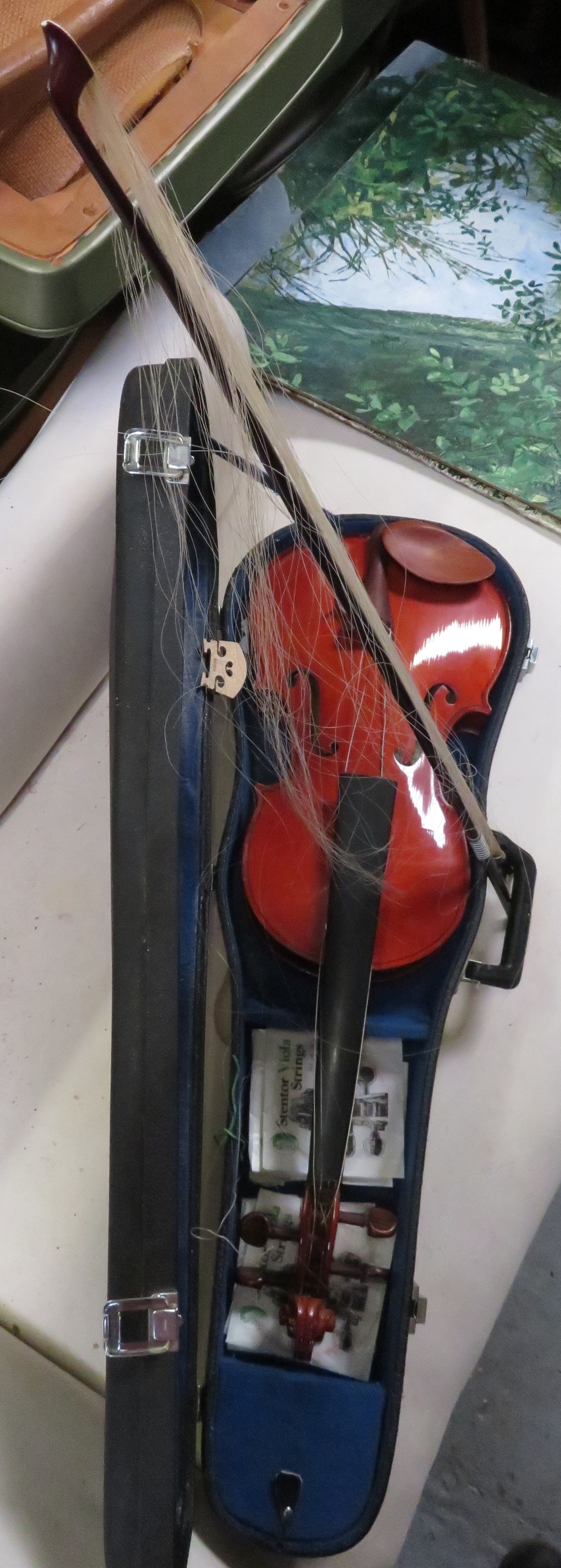 A viola, Stentor Student, made in China, and bow, cased - Image 2 of 7