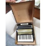 Soccento piano accordion in simulated crocodile case