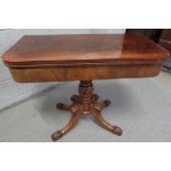 ## WITHDRAWN ## A mahogany veneer card table, with inlaid decoration, opening on a swivel