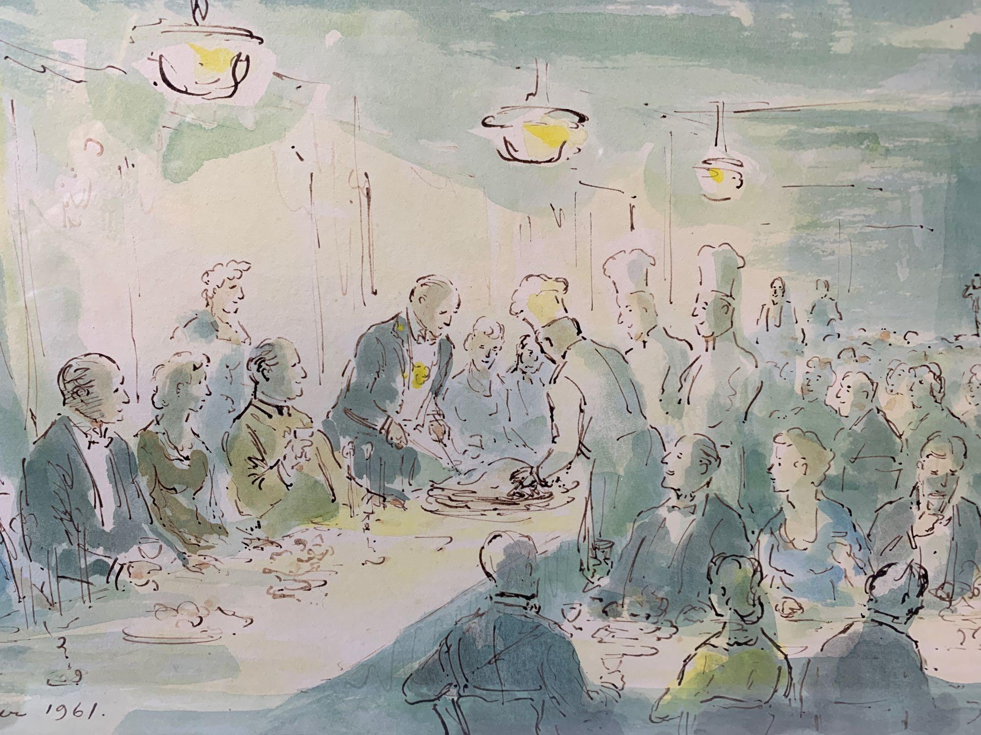 John Verney (1913-1993), 'The Venison Dinner', watercolour, signed lower right, titled and dated - Bild 3 aus 4