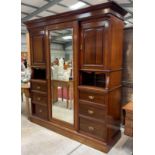 A Victorian mahogany wardrobe/cupboard, with singl