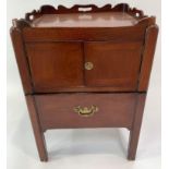 A late 19th/20th century mahogany pot cupboard, wi