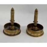 A pair of WWI Trench Art ash trays, made from the