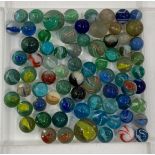 A large quantity of assorted glass marbles, assort