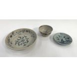 Ho An Hoard – a blue and white bowl and a smaller