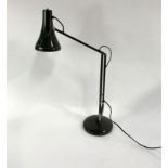 A vintage dark green painted Anglepoise style lamp