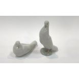 A Nao figure of a standing dove, 22cms high togeth