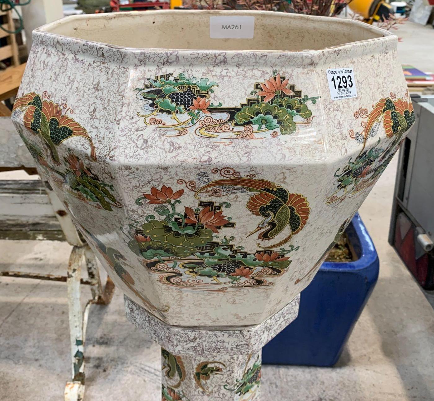 An early 20th Century octagonal jardiniere and sta - Image 2 of 6