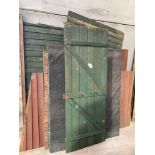 Quantity of wooden fence panels and a wooden gate.