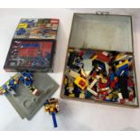Collection of Lego in a pine box. Viewing/collection