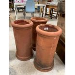 3 terracotta chimney pots. Viewing/collection at W