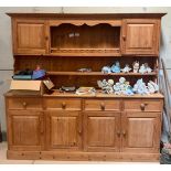 Large pine kitchen dresser. Viewing/collection at