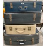 4 vintage suitcases. Viewing/collection at West Wo