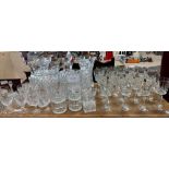 Large quantity of cut glass crystal, including dec