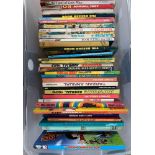 Crate of children's annuals including Beano, Blue