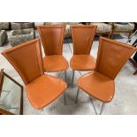 4 leatherette Actona dining chairs.