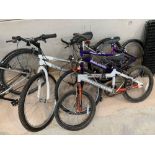 Rhino aluminium framed BMX + 2 other child's bicycles