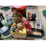 Selection of vintage items to include children's toys, dolls