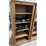 Modern pine bookshelf with adjustable shelves