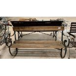 Wrought iron & wood garden bench. Viewing/collecti