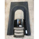 Cast metal fire surround. Viewing/collection
