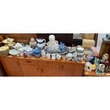 Large collection of chinaware including tea servic