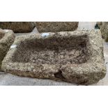 Rectangular granite garden trough.