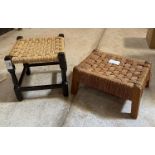 2 rush type footstools.