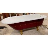 Enamel bath with fittings. Viewing/collection at W
