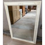 White painted framed wall mirror. Viewing/collecti
