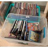 2 tubs of dvd's & 2 tubs of cd's. Viewing/collecti