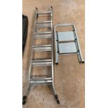 Set of steps & aluminium ladder. Viewing/collectio