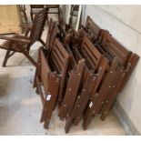 10 wooden garden chairs. Viewing/collection at Wes