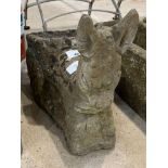 Donkey & cart reconstituted stone planter
