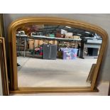 Gilt framed over mantle mirror. Viewing/collection