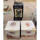 4 boxed limited edition beer steins with 2 boxed L