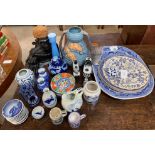 Small collection of Royal Copenhagen blue & white dishes
