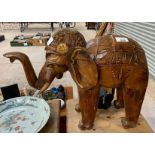 Large carved decorative elephant.