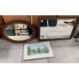 2 wooden framed mirrors. Viewing/
