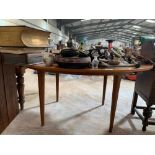 Retro teak extendable dining table.