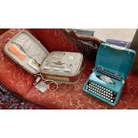 1970's tape recorder & portable typewriter.