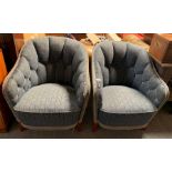 A pair of c.1920's tub chairs with original uphols