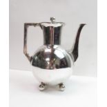 A James Dixon & Sons silver plated coffee pot, the