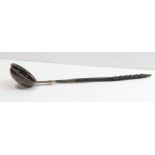 An unusual toddy ladle, the heel of the bowl in th
