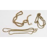 **WITHDRAWN** Three 9 carat gold chains, 49.9 g gross