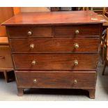 A 19th Century mahogany chest of two short and thr